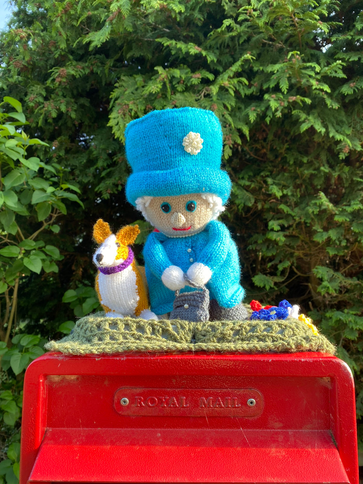 Knitted Queen On A Postbox