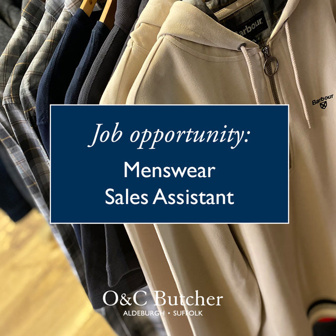 Job Opportunity: Menswear Sales Assitant