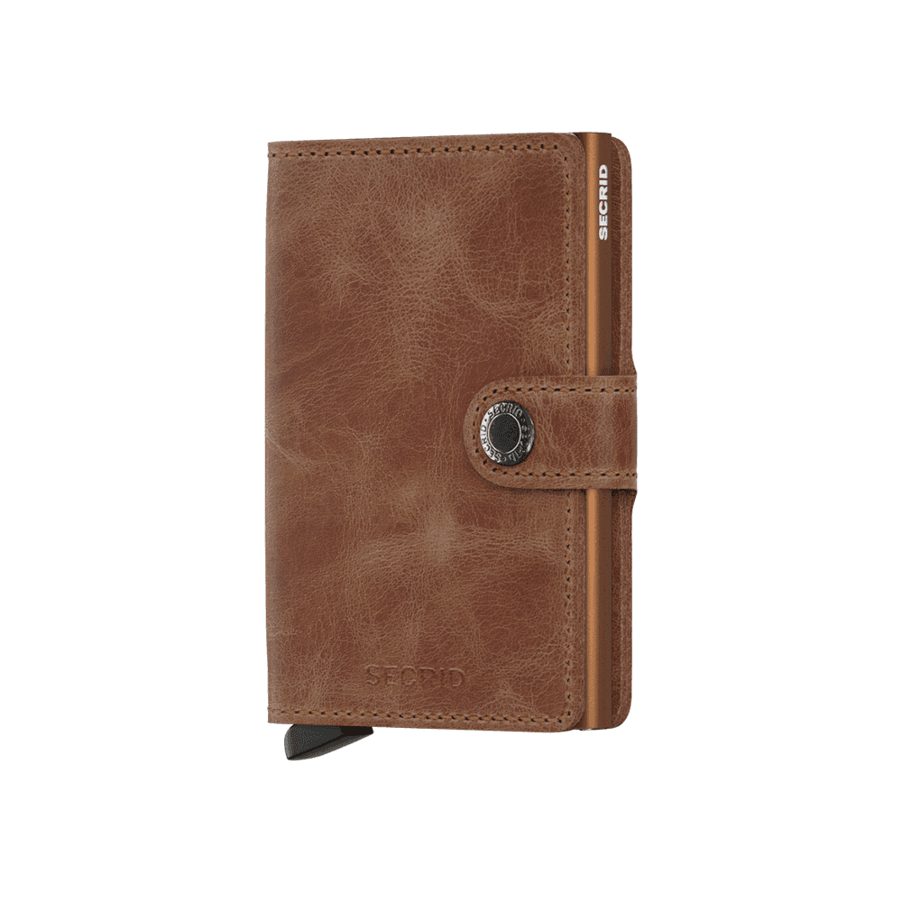 Miniwallet Vintage Cognac-Silver