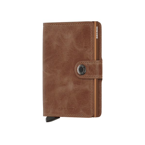 Miniwallet Vintage Cognac-Silver