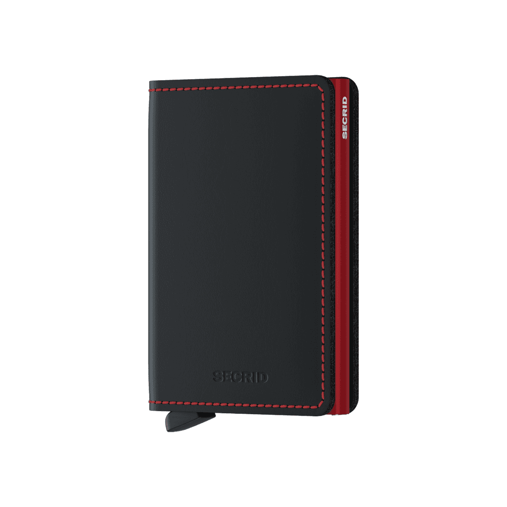 Slimwallet Matte Black & Red
