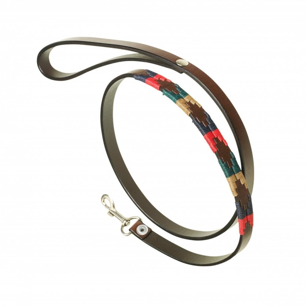 Navidad Skinny Leather Dog Lead