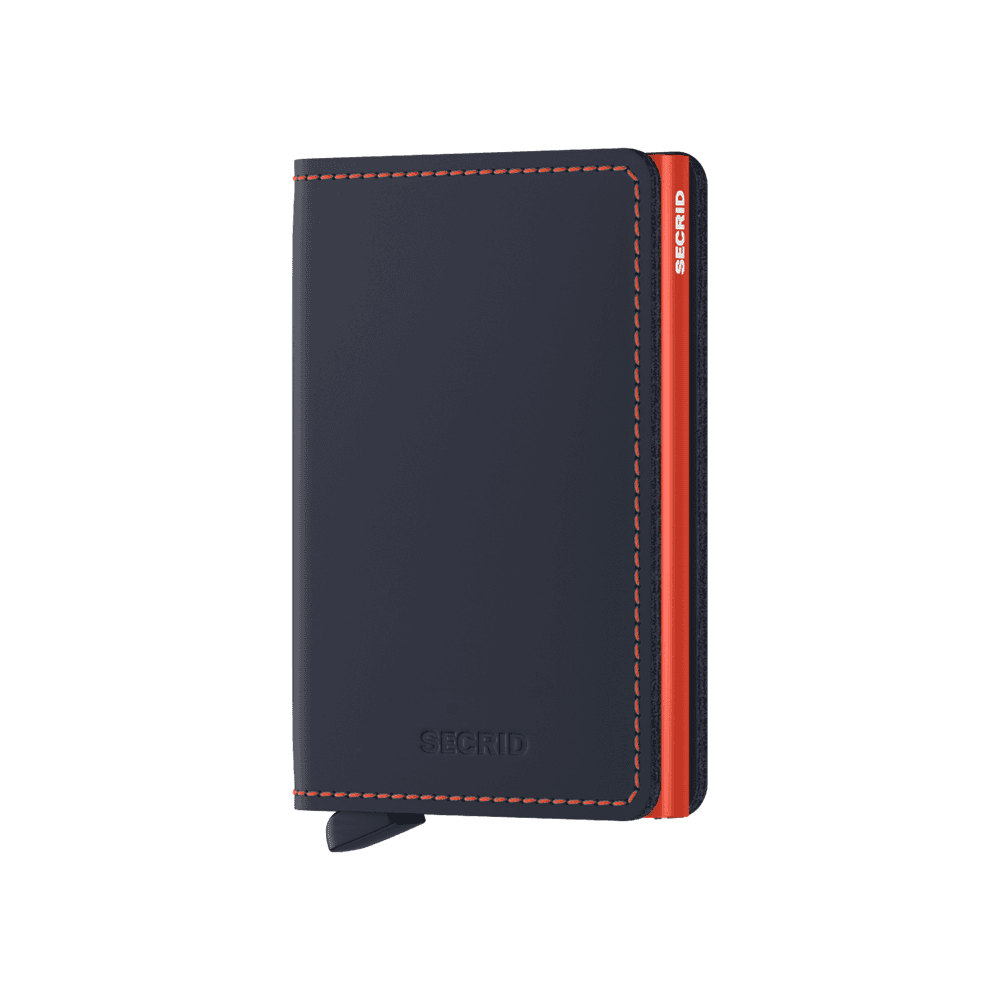 Slimwallet Matte Nightblue & Orange