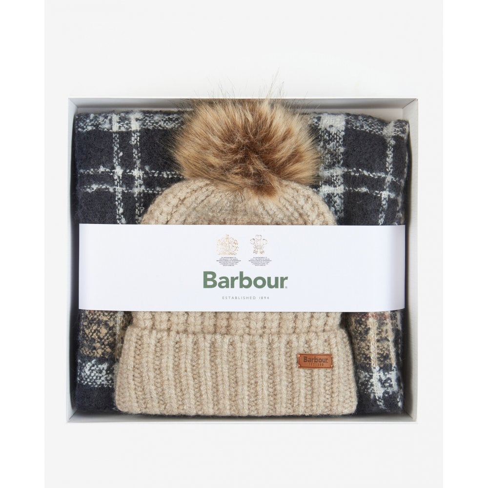 Saltburn Beanie & Tartan Scarf Set