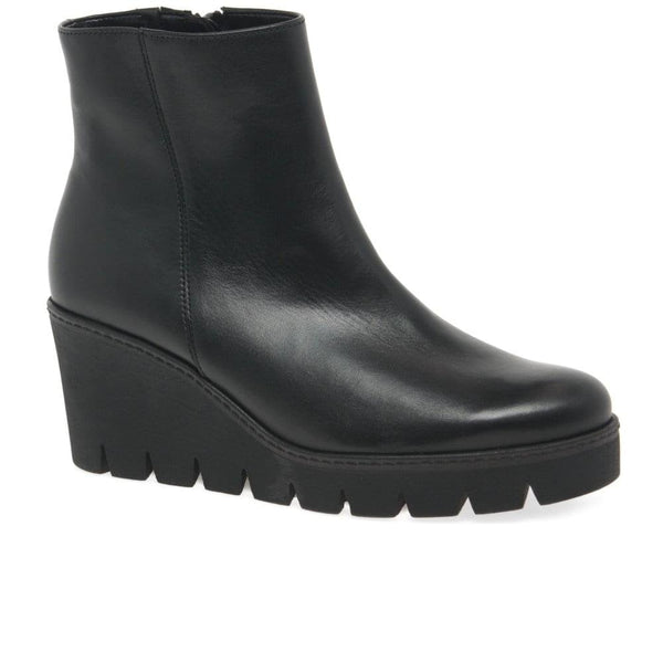 Utopia Womens Chunky Wedge Heel Ankle Boots