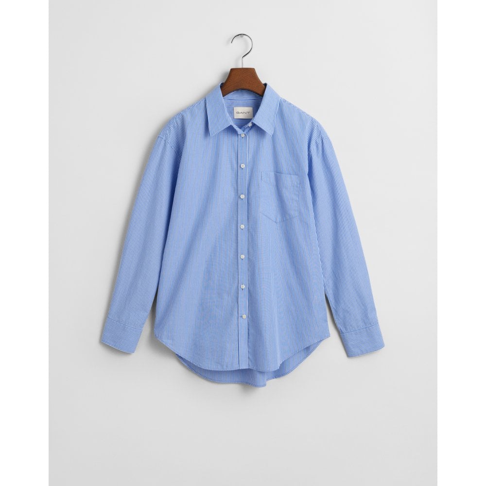 Relaxed Fit Striped Poplin Shirt