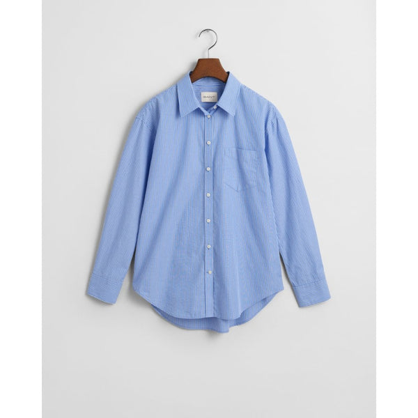 Relaxed Fit Striped Poplin Shirt