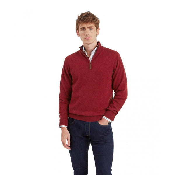 Lewis Lambswool Quarter Zip Jumper