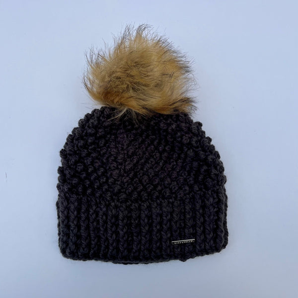 Kevina Beanie with Detachable Pompon