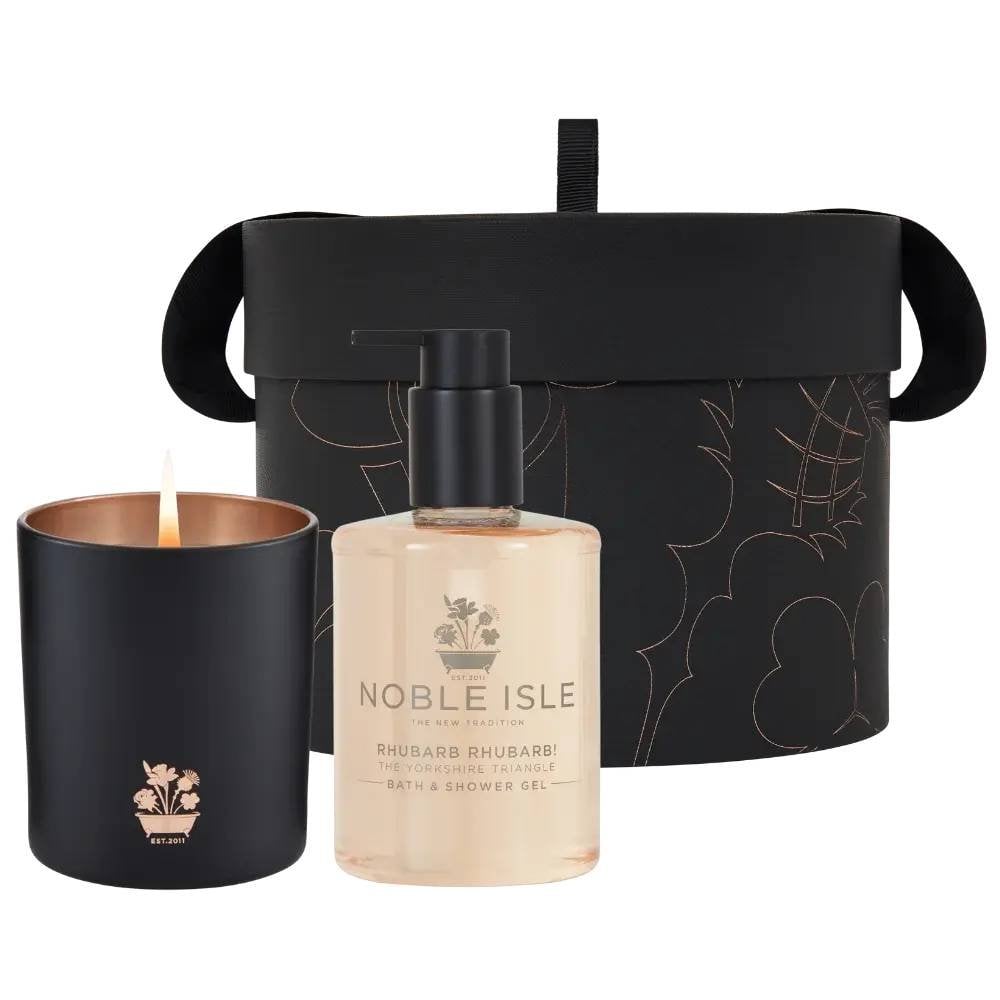 Luxury Rhubarb Rhubarb! Shower Gel and Candle Duo