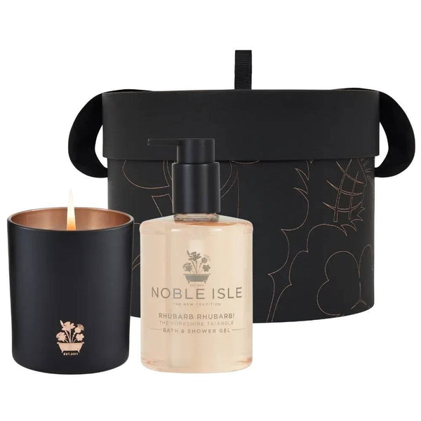 Luxury Rhubarb Rhubarb! Shower Gel and Candle Duo