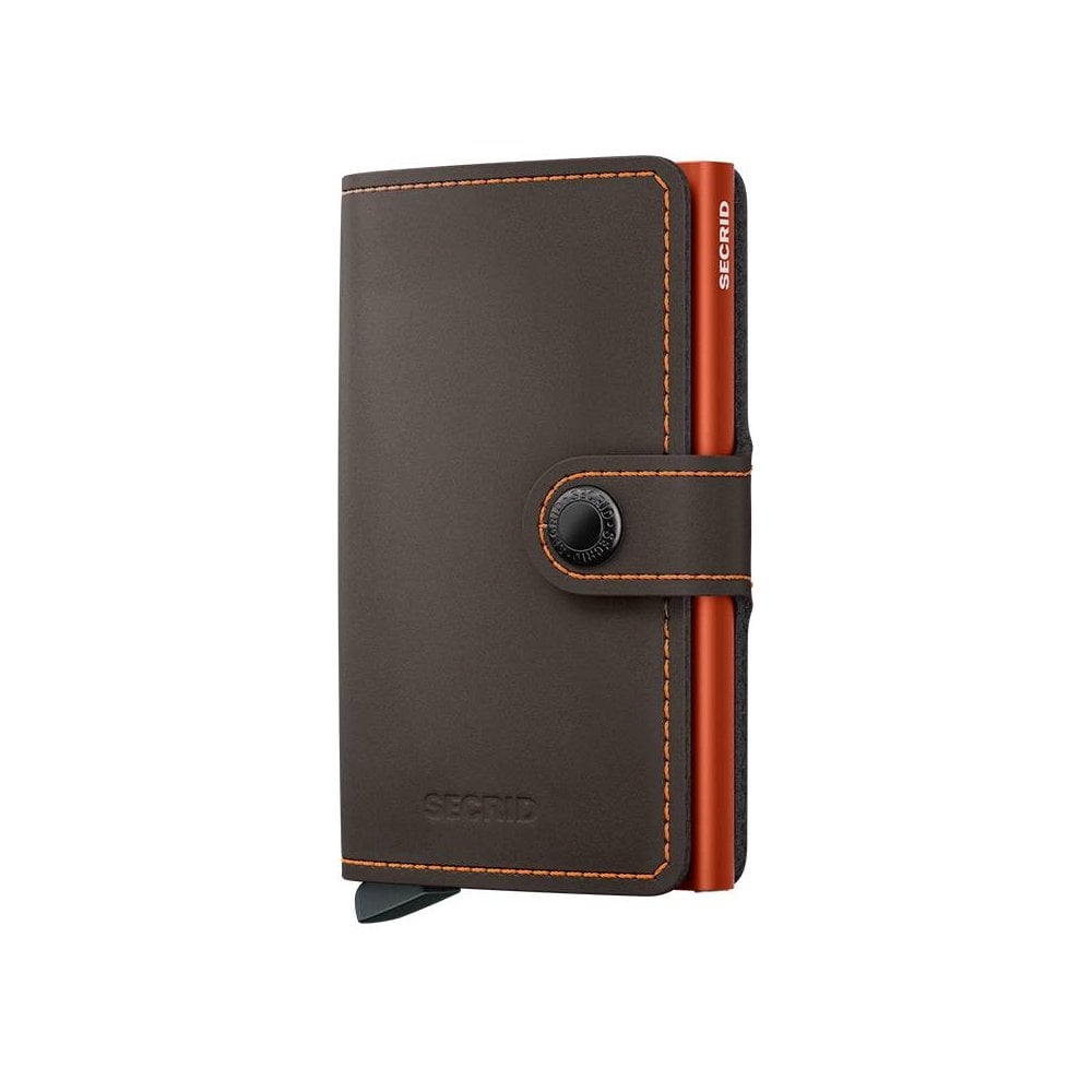 Miniwallet Matte Truffle & Orange