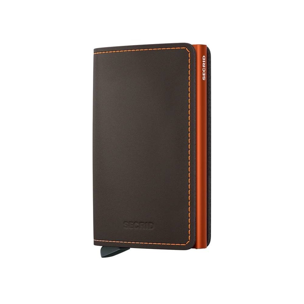 Slimwallet Matte Truffle & Orange