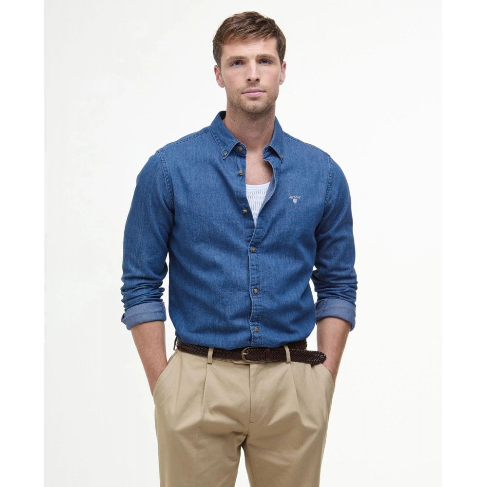 Denim Crest Tailored Long-Sleeved Shirt