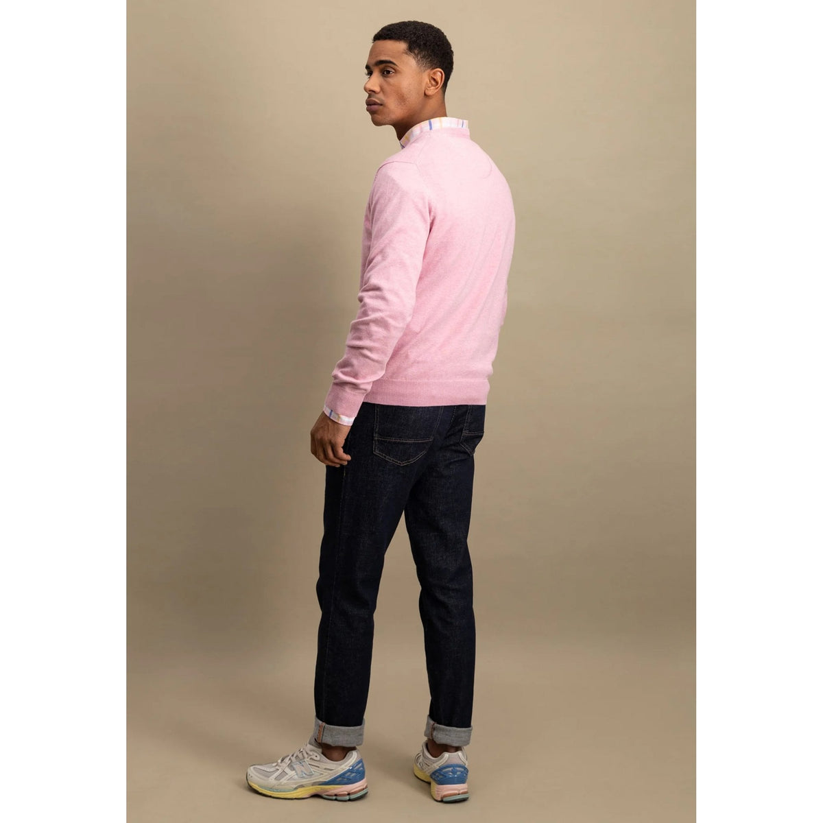 Superfine Cotton O-Neck Sweater