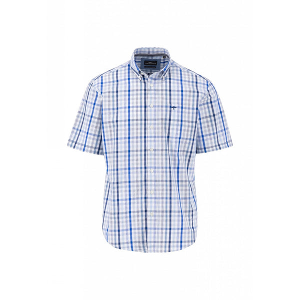 Short Sleeved Finely Checked Shirt
