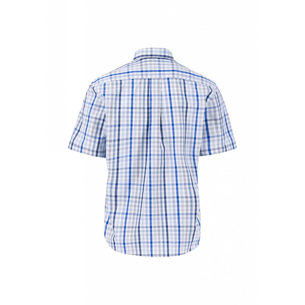 Short Sleeved Finely Checked Shirt
