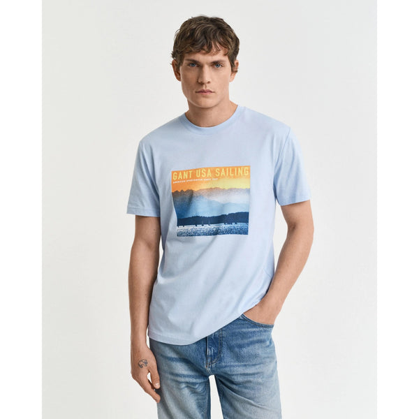 USA Sailing Print Graphic T-Shirt