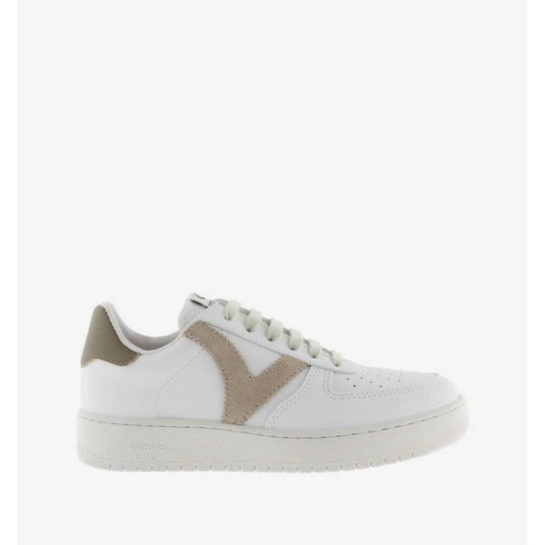 Madrid Contrasting Leather Effect Trainers