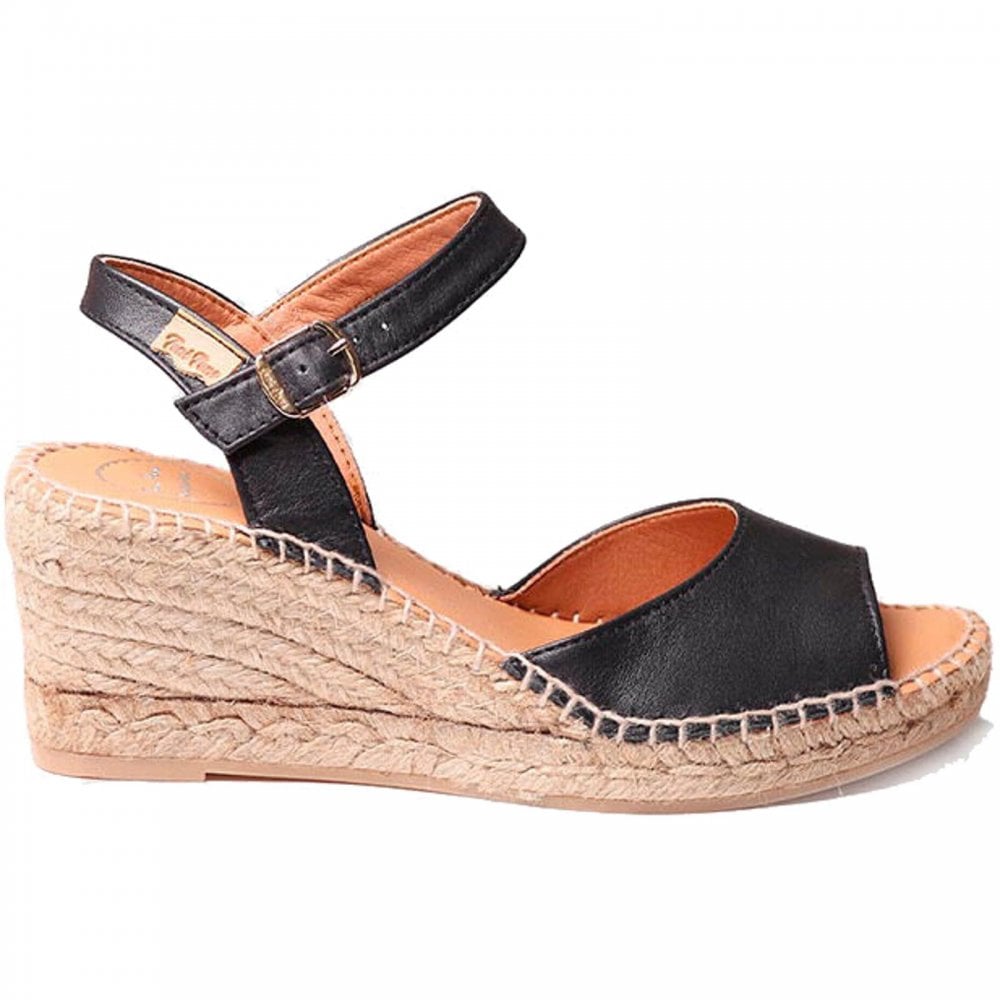 Sia-P Leather Wedge Espadrilles