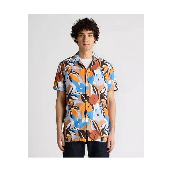 Tapered Fit Tencel Floral Print Shirt