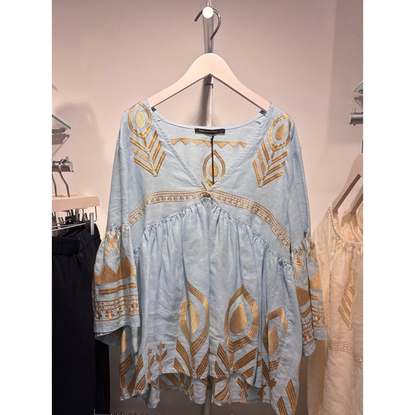 Bell Sleeve Feather Tunic