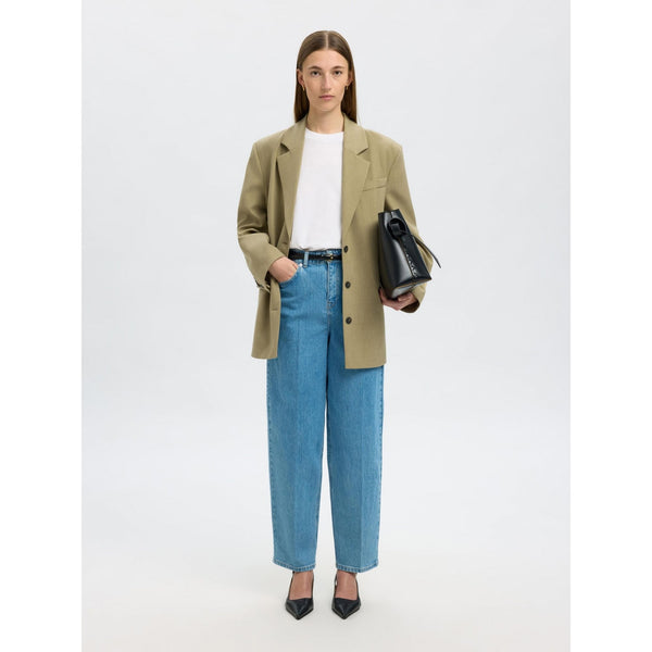 High Waisted Barrell Fit Jeans