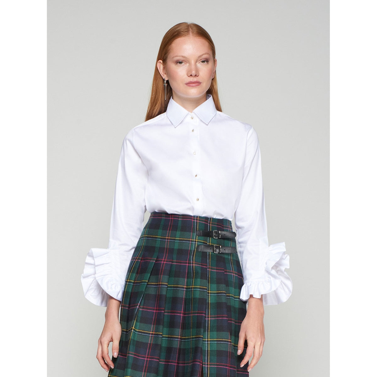 White Shirt With XL Ruffles
