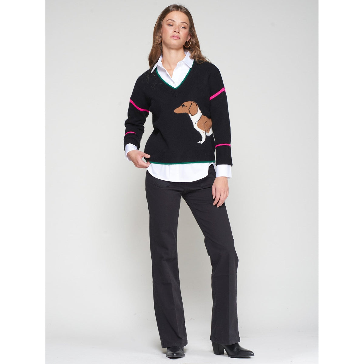 Black Dachshund Sweater
