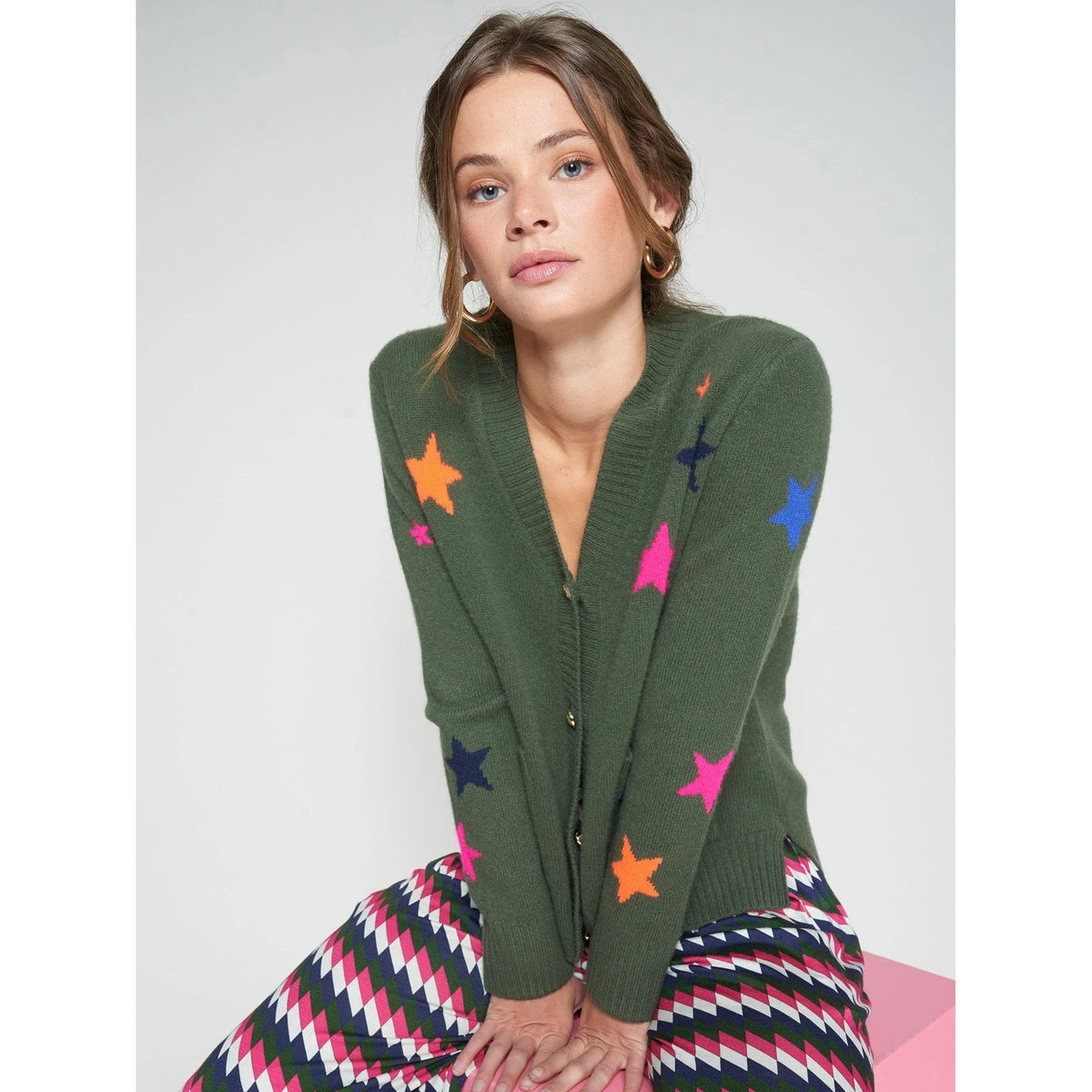 Multi Coloured Star Cardigan