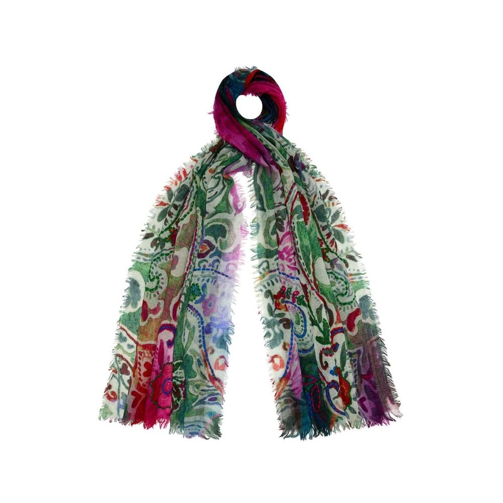 Bella Wool Scarf with Stitching