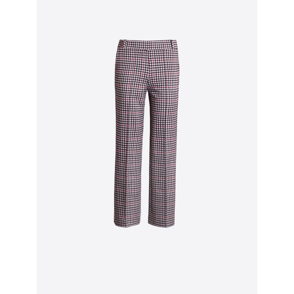 Straight Leg Houndstooth Knit Trouser
