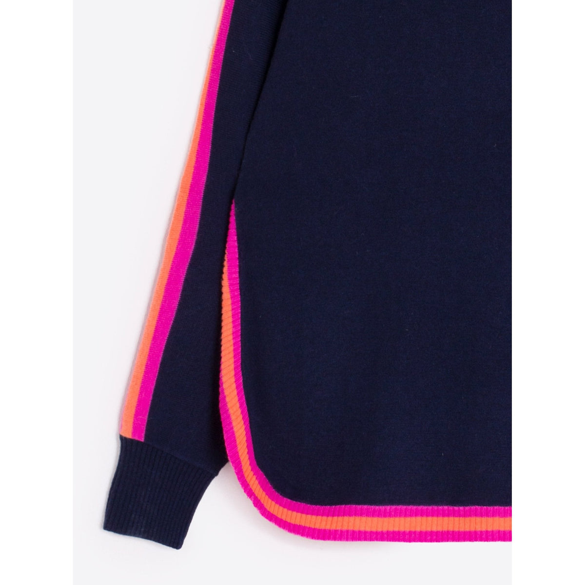 Wool Blend Sweater with Coloured Trims