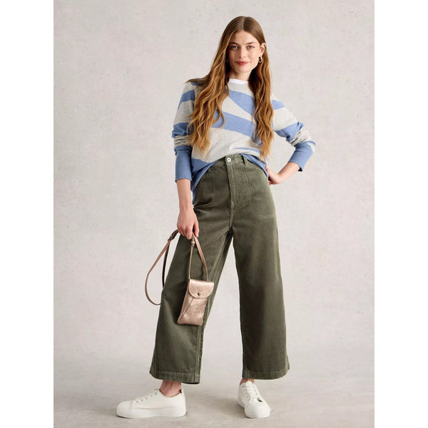 Tia Cord Cropped Wide Leg Trouser