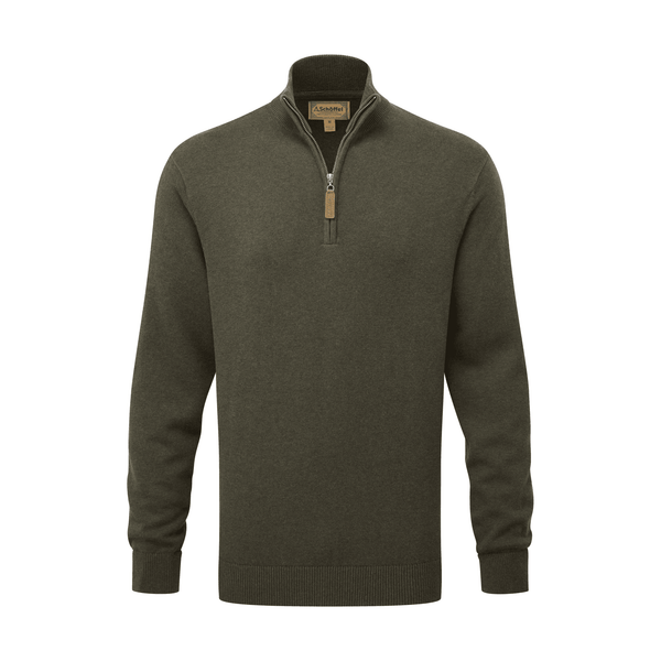 Calton Cotton Cashmere Quarter Zip Jumper