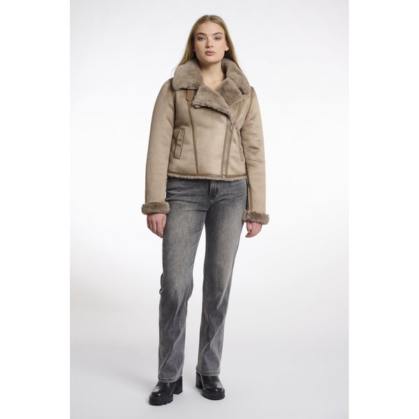 Bacia Faux Fur Biker Jacket