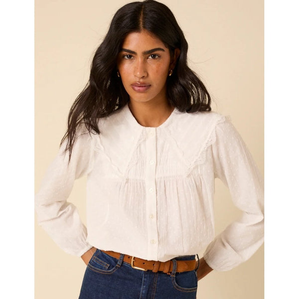 Augusta Embroided Peter Pan Collar Blouse
