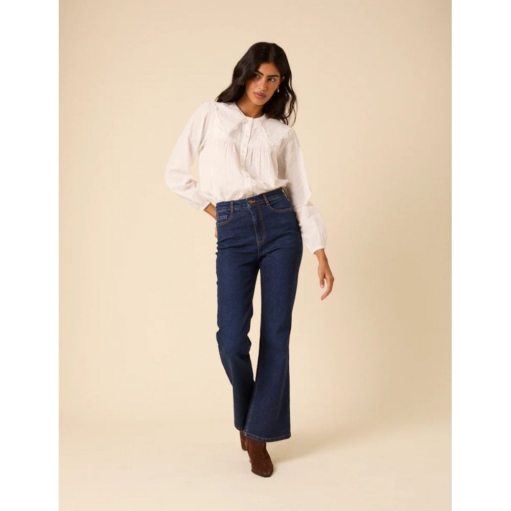Augusta Embroided Peter Pan Collar Blouse