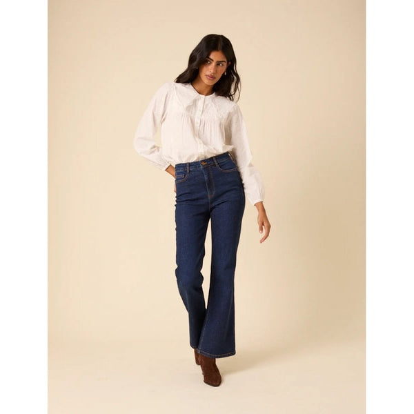 Augusta Embroided Peter Pan Collar Blouse