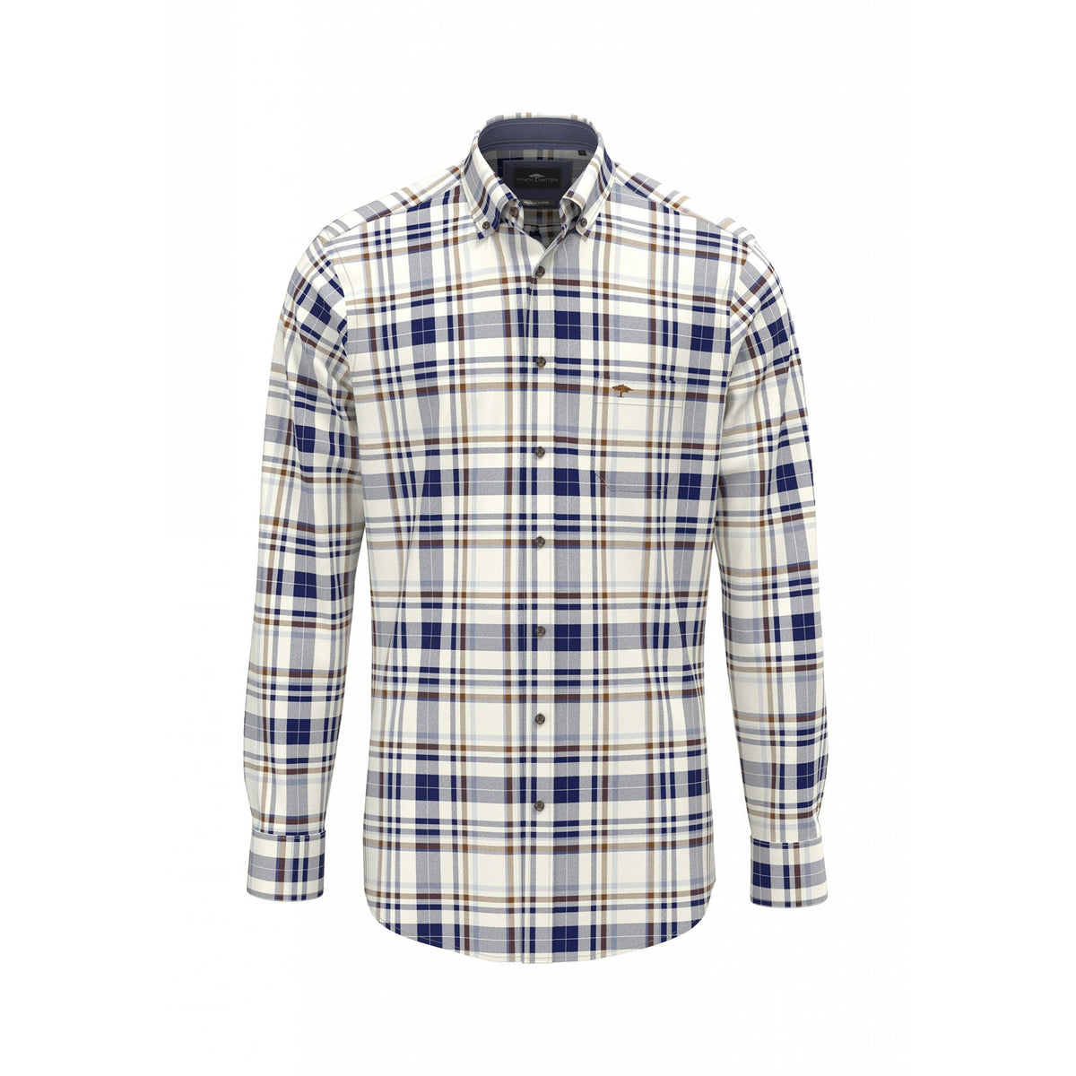 Herringbone Check Button Down Shirt