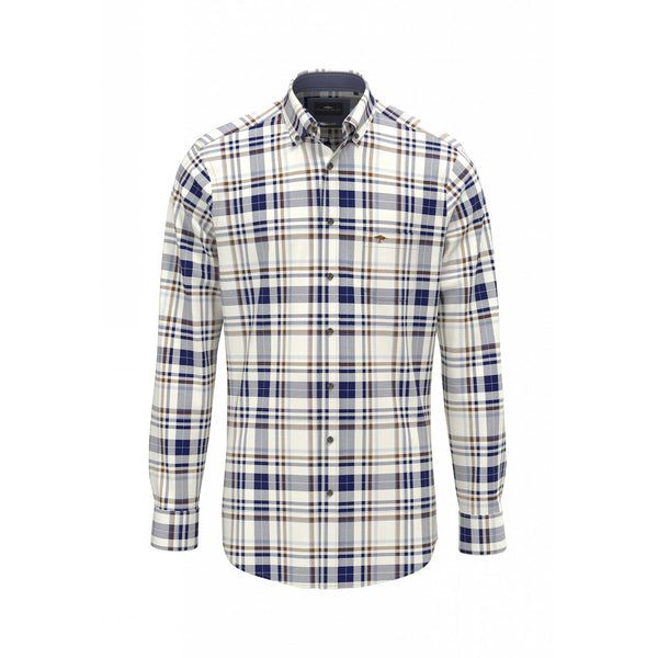 Herringbone Check Button Down Shirt