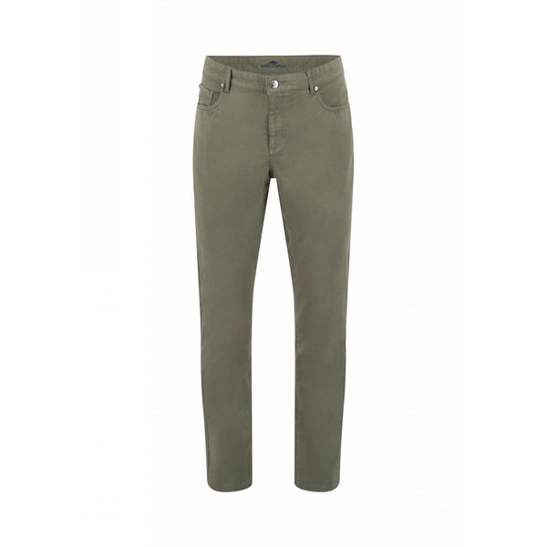 Stretch Cotton Straight Leg Chinos