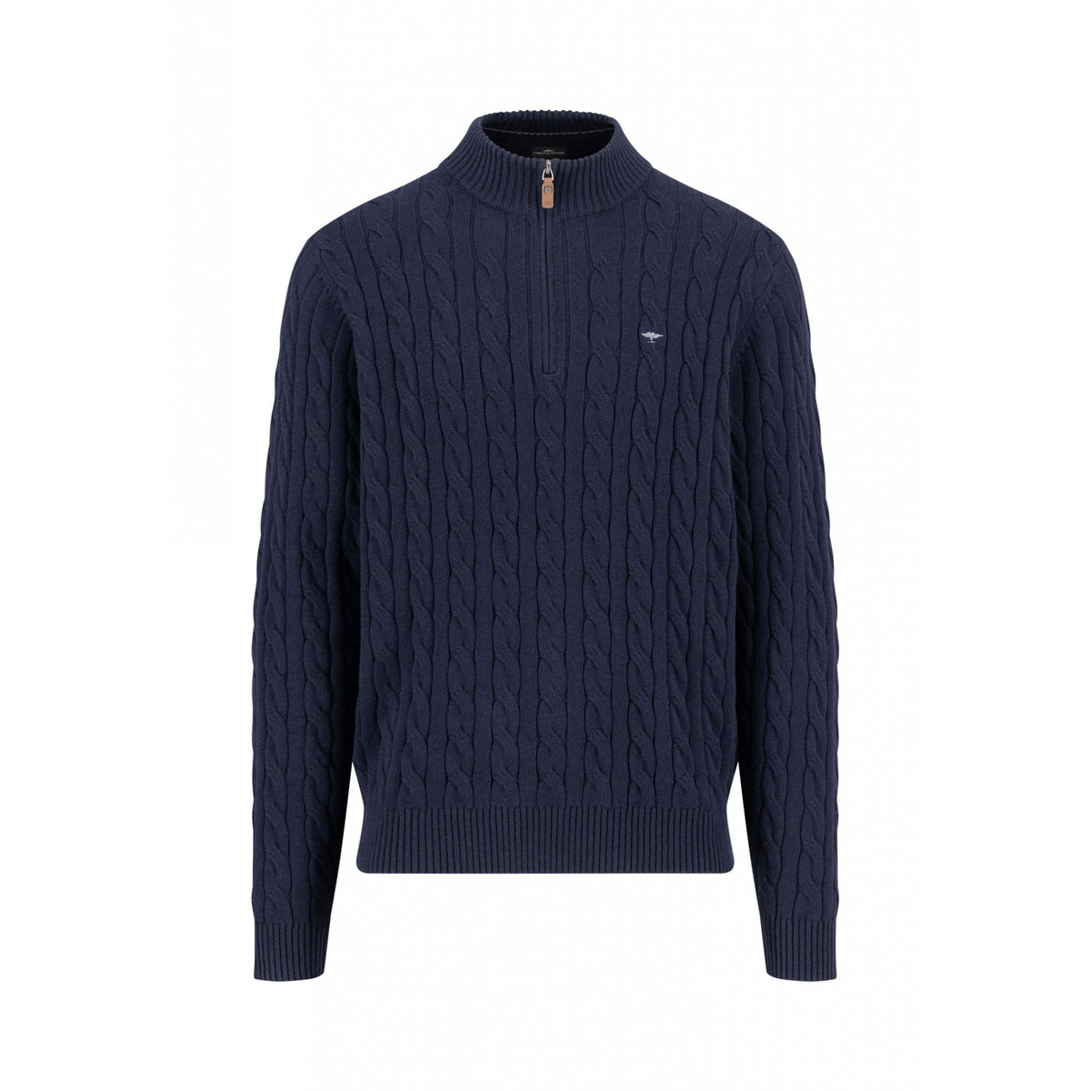 Quarter Zip Cable Knit Jumper