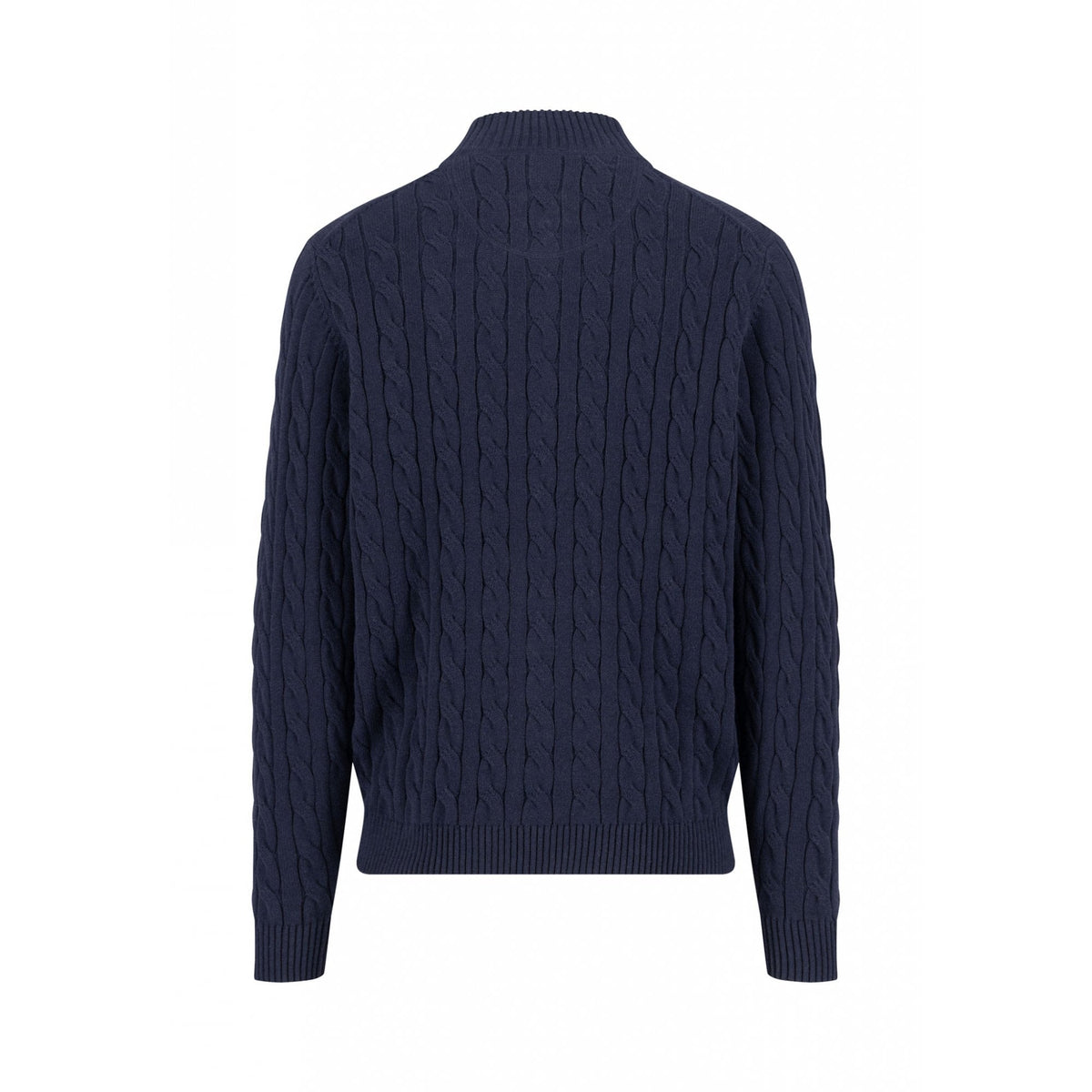 Quarter Zip Cable Knit Jumper