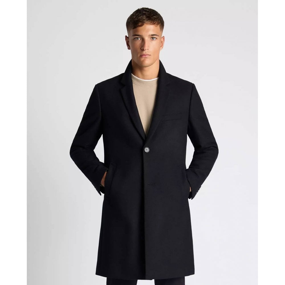 Tailored Fit Wool Blend Overcoat