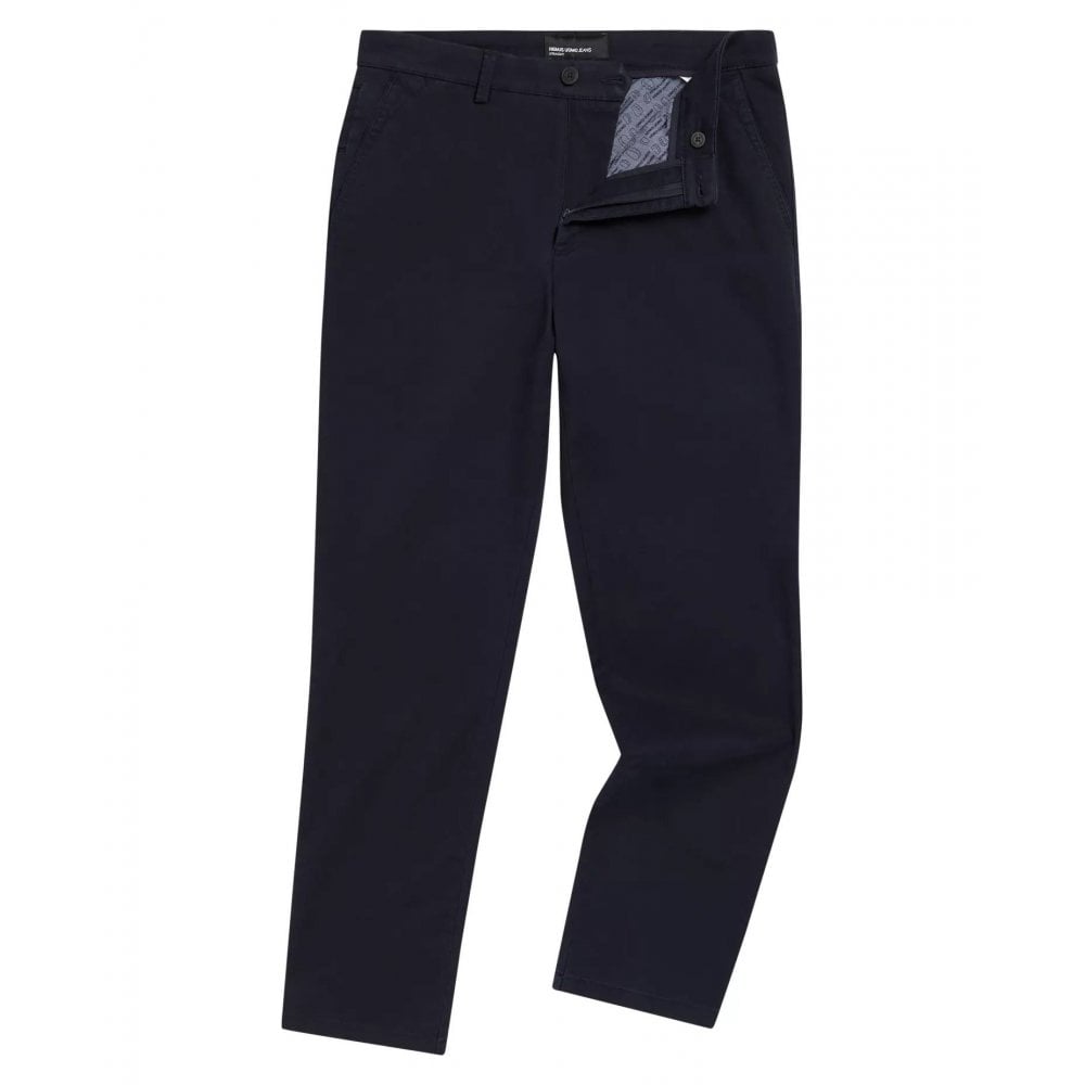 Straight Leg Cotton-Stretch Washed Chino