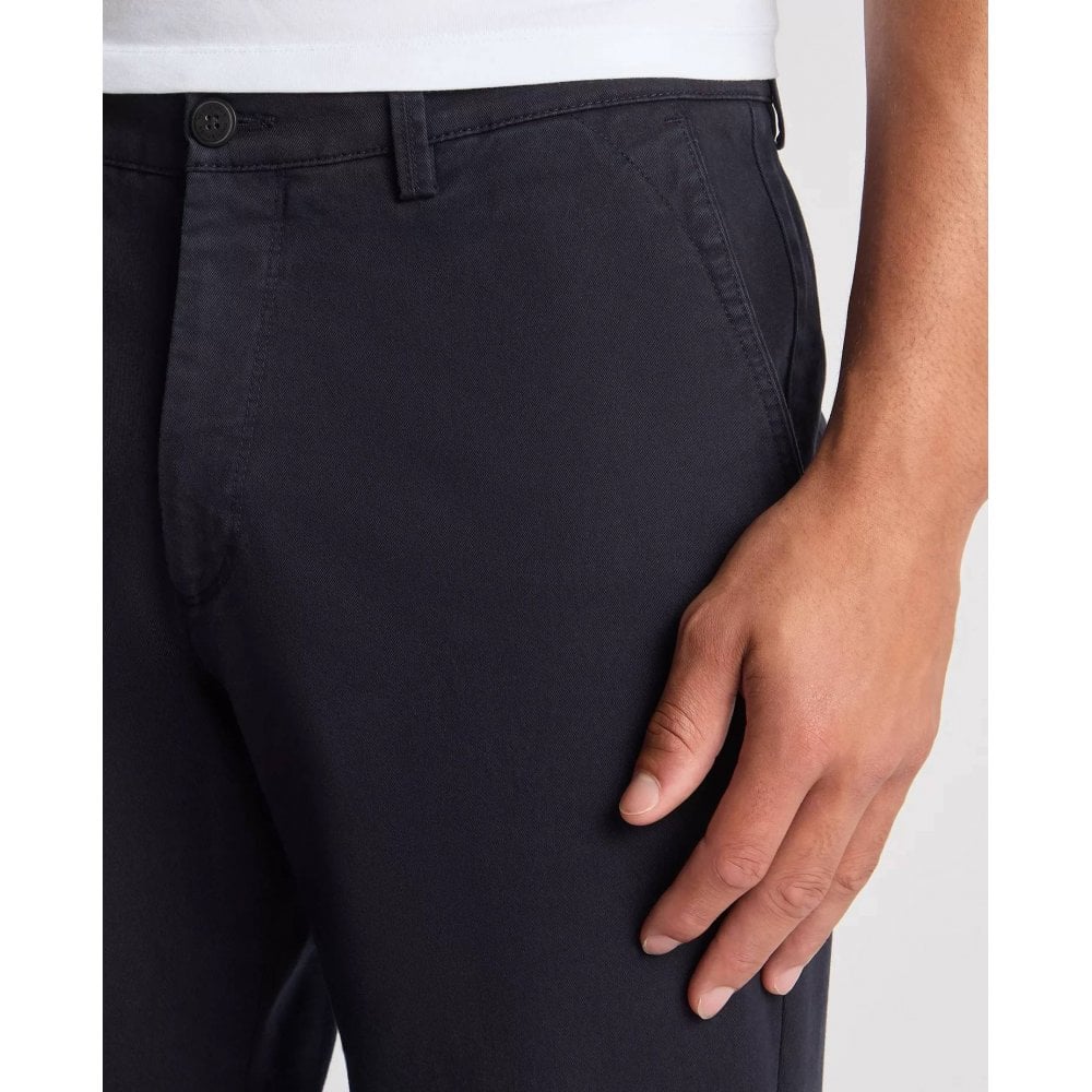 Straight Leg Cotton-Stretch Washed Chino