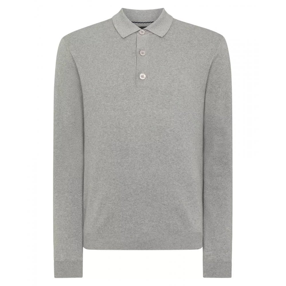Long Sleeve Cotton Knit Polo