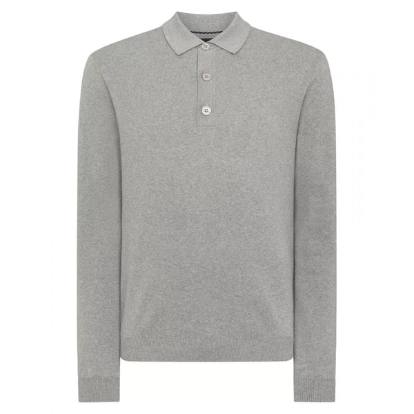 Long Sleeve Cotton Knit Polo