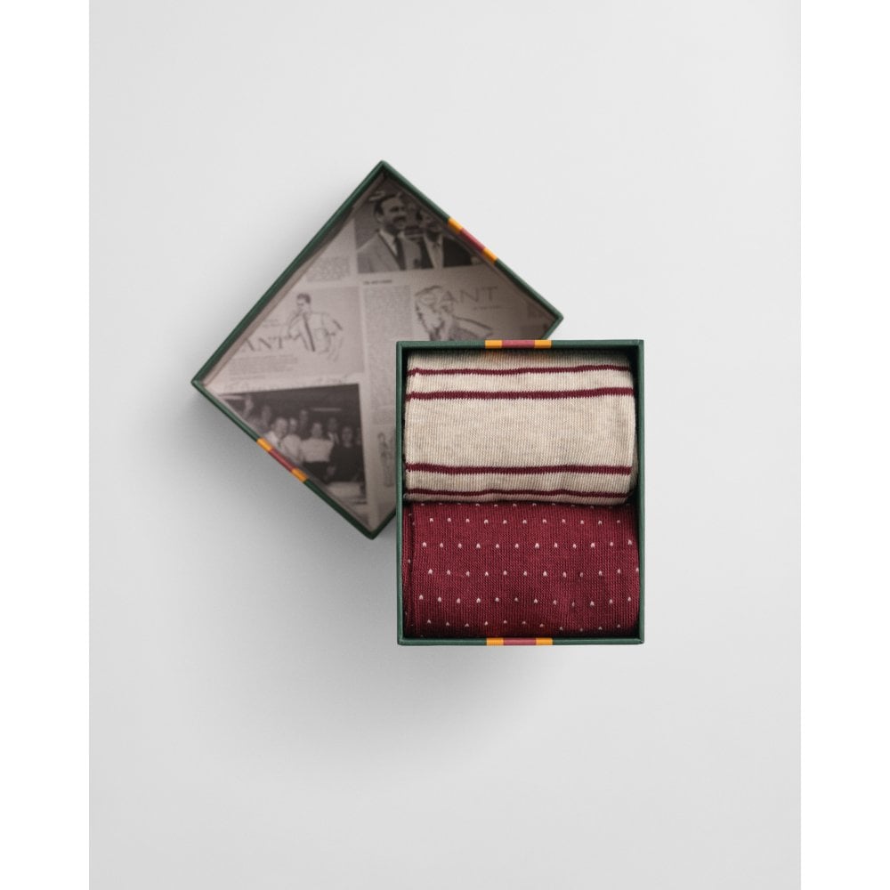 2-Pack Striped & Mini Dotted Socks Gift Box